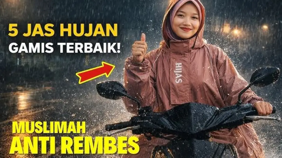 Jas Hujan Gamis Terbaik Anti-Rembes 2026. (ILUSTRASI ISTIMEWA)