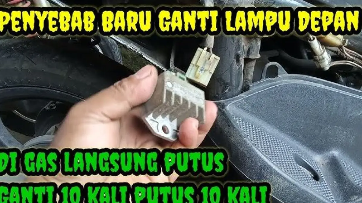 Penyebab lampu motor sering putus. (ILUSTRASI/YouTube Darnos Channel)  