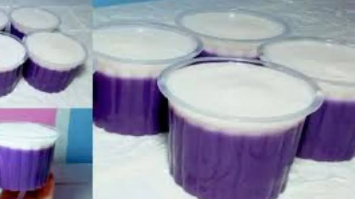 Resep Puding Ubi Ungu Santan. (ILUSTRASI/YOUTUBE)