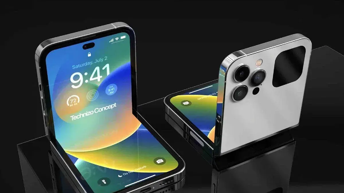 Desain iPhone Fold. 