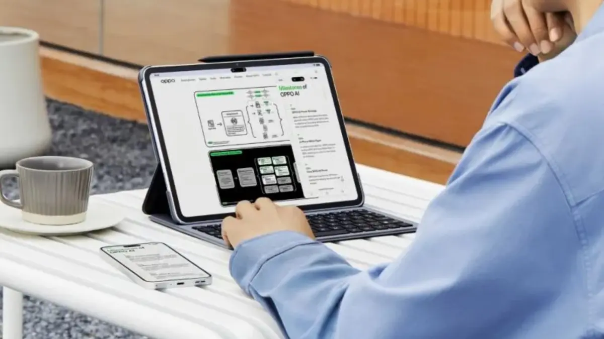 Tampilan desain Oppo Pad Mini.