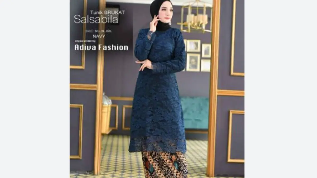 Model Kebaya Tunik Brokat Modern. (ILUSTRASI)
