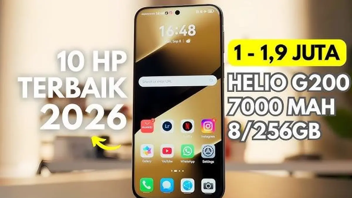 Hp 1 jutaan terbaik 2026. (ILUSTRASI/YOUTUBE)