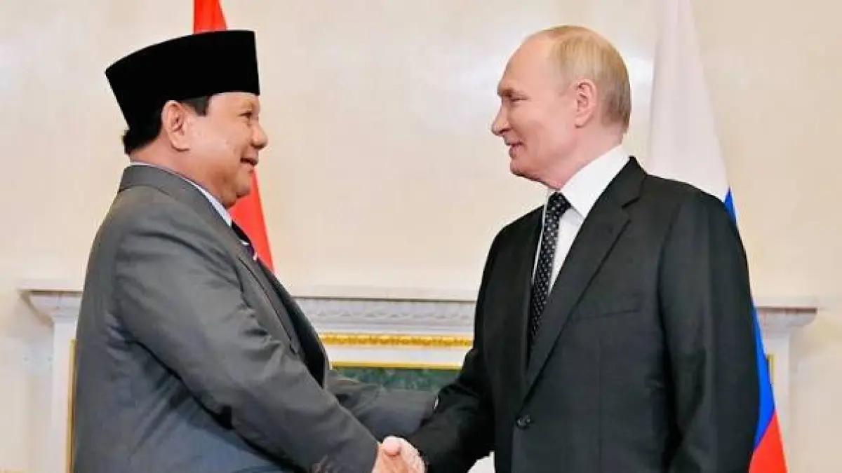 Ilustrasi vladimir putin dan prabowo subianto ( sekertariat negara)