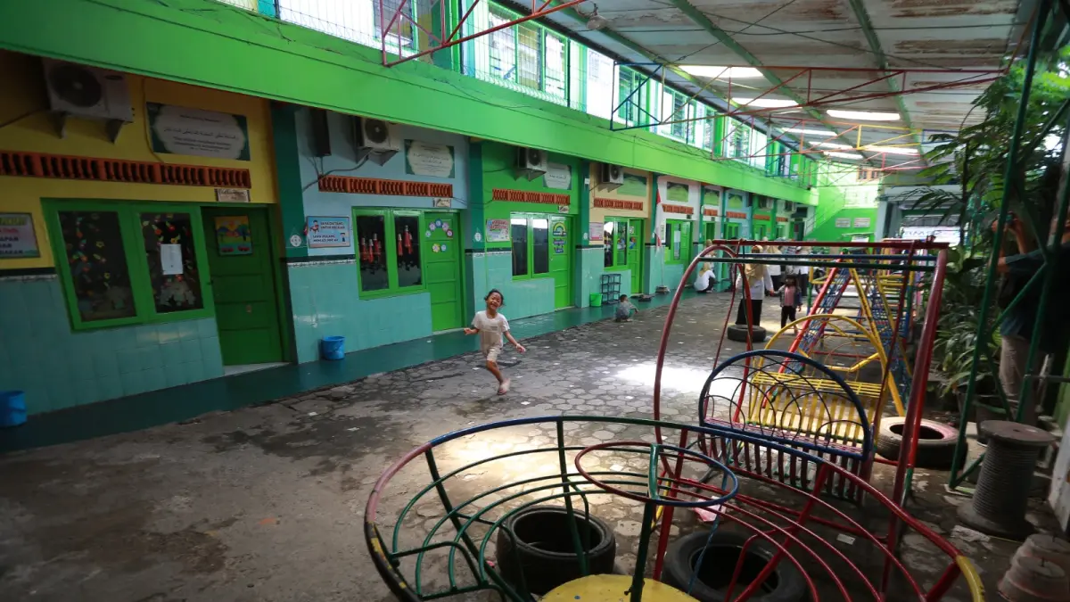 Lahan KB/TK Islam Masyithoh di Madiun terancam dieksekusi usai kalah gugatan. Ratusan siswa terdampak. FOTO: BAGAS BIMANTARA/RADAR MADIUN