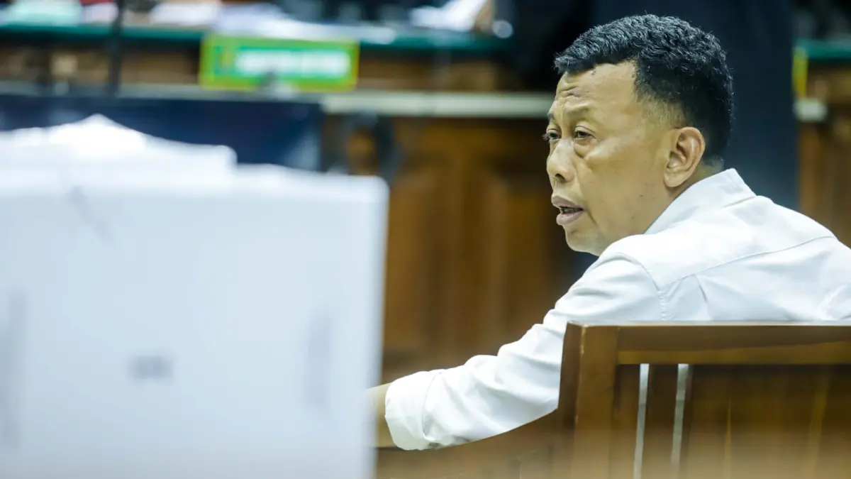 Sugiri Sancoko ajukan eksepsi di sidang Tipikor Surabaya. Kuasa hukum nilai dakwaan KPK tumpang tindih. FOTO: ALFIAN RIZAL/JAWA POS
