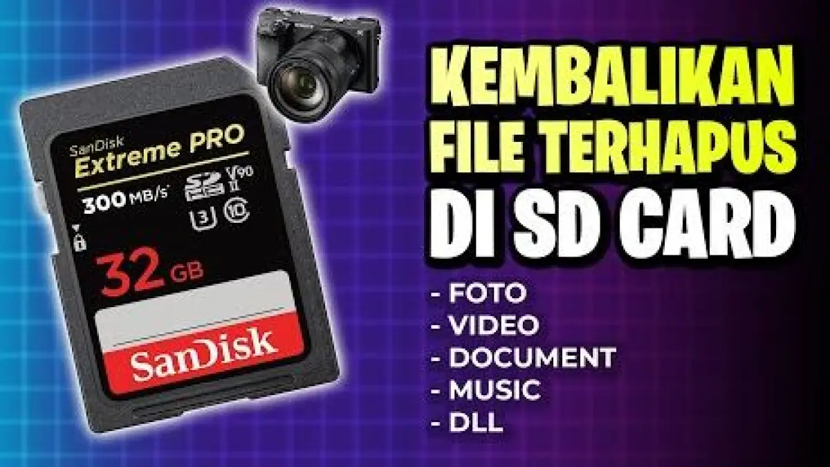 Rekomendasi Aplikasi Mengembalikan Foto Terhapus di Memory Card. (ILUSTRASI/YOUTUBE LEVELUP ID)
