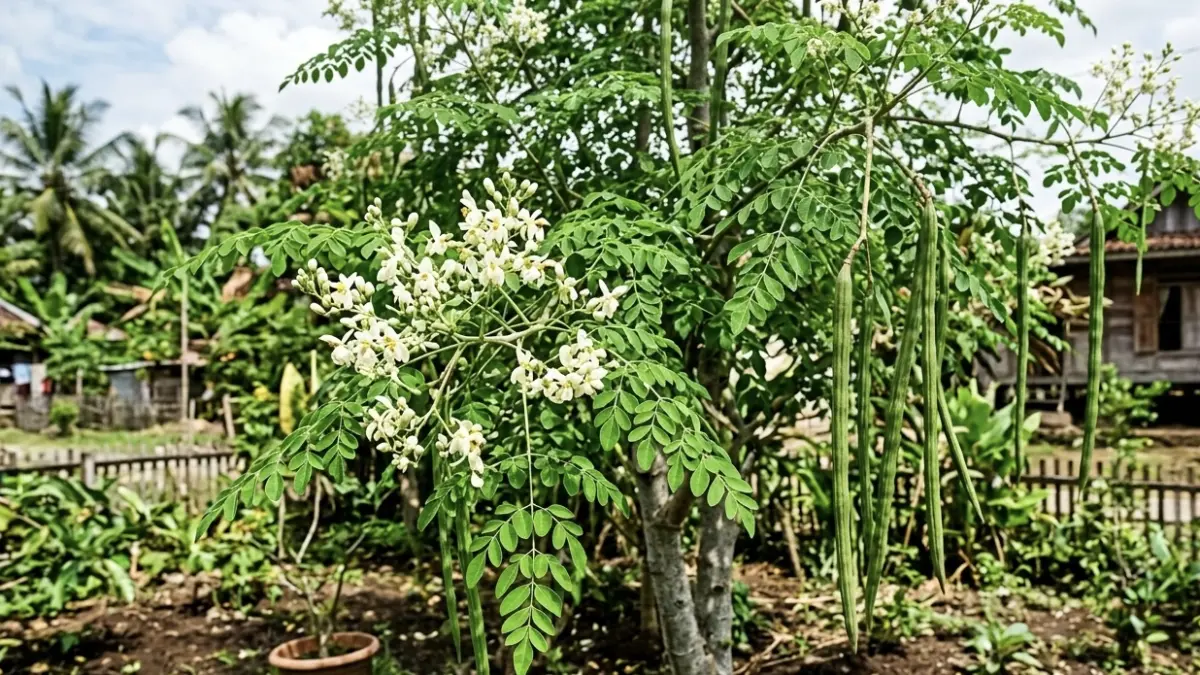 Ilustrasi daun kelor