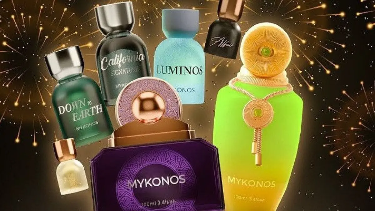 Ilustrasi parfum Mykonos.