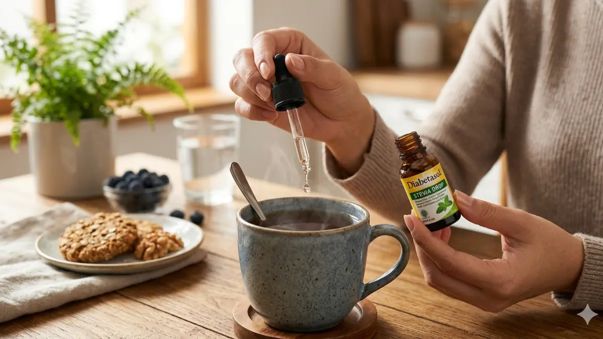 Ilustrasi stevia pengganti gula