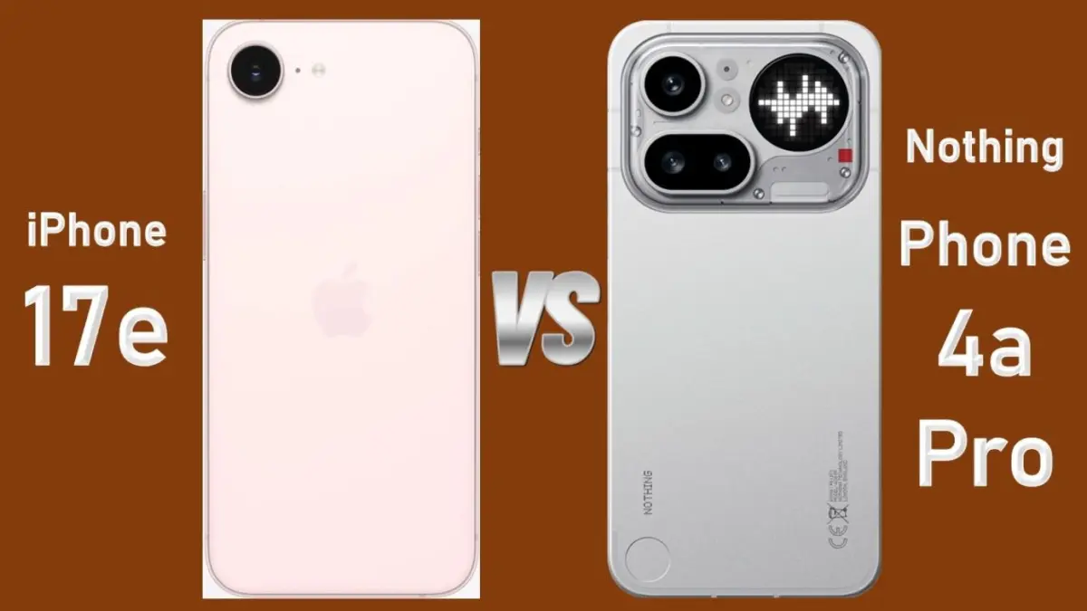 iPhone 17e vs Nothing Phone 4a. (ILUSTRASI/YouTube Compare SmartPhones) 