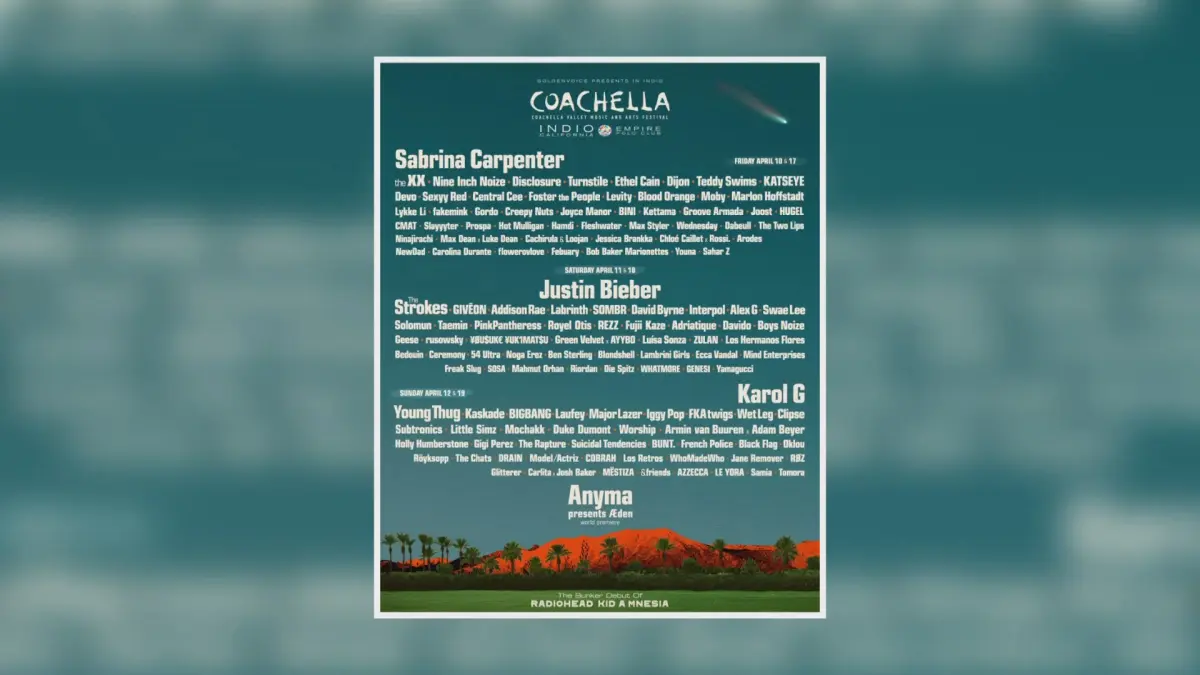 Lineup Coachella 2026 (First Coast News)