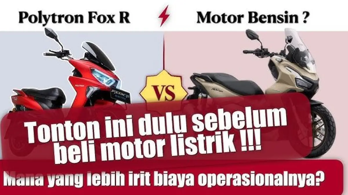 Motor Listrik vs Motor Bensin. (ILUSTRASI/ORANG IT)