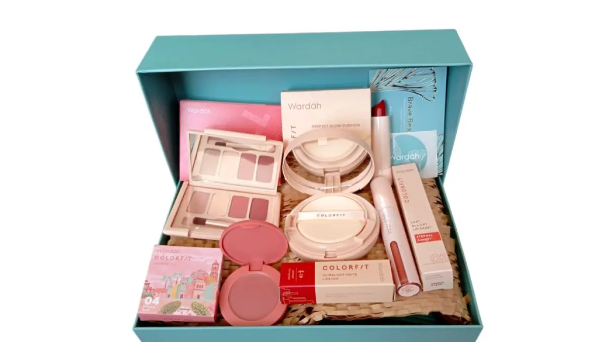 Ilustrasi gift set kecantikan.