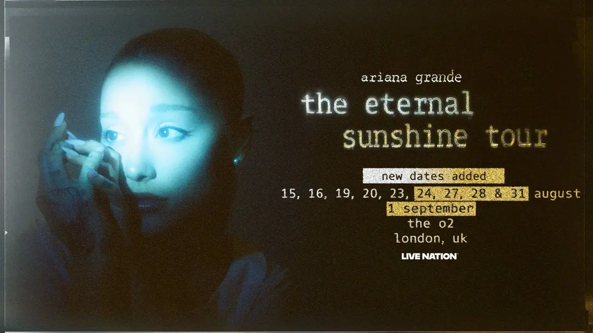 Ariana Grande “The Eternal Sunshine Tour” 2026 (X.com)