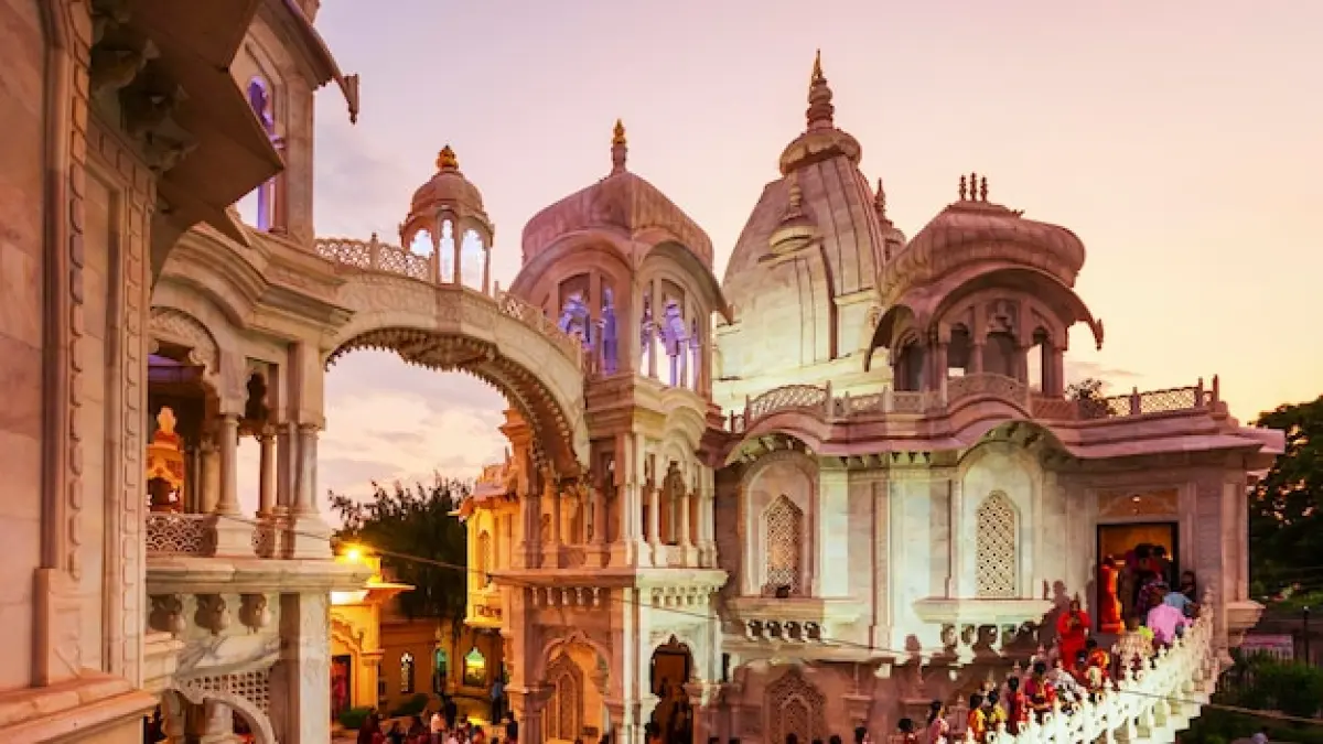 Ilustrasi Vrindavan di India.