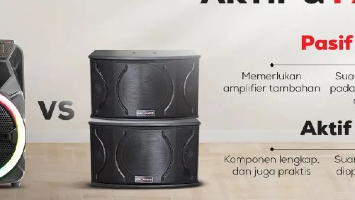 Speaker Aktif vs Pasif. (ILUSTRASI/ADVANCE)