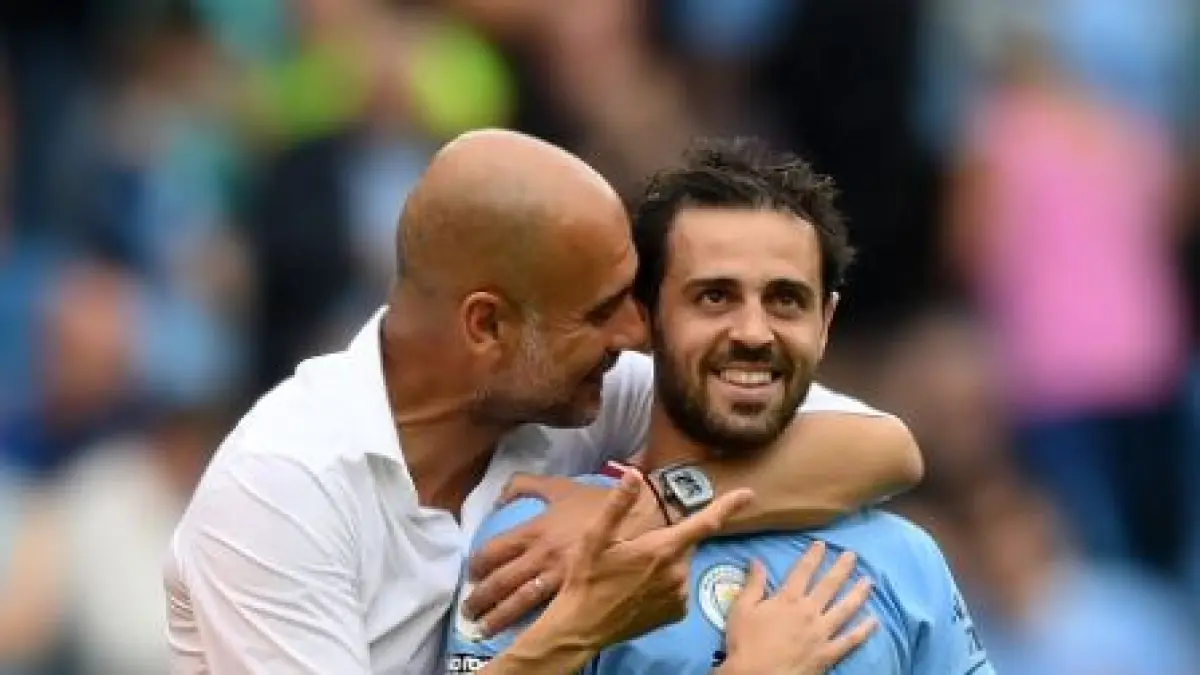 Bernardo Silva dan Pep Guardiola. (Instagram @bernardocarvalhosilva)