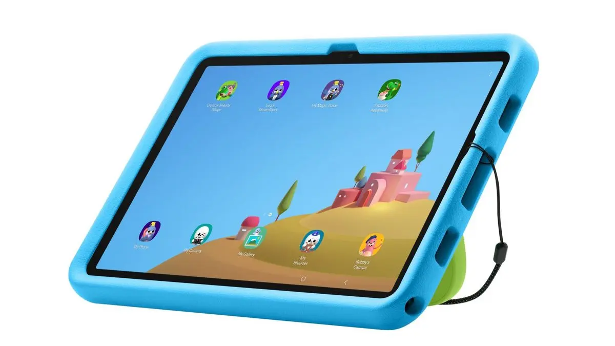Samsung Galaxy Tab A11 Plus Kids Edition dibekali casing tahan banting.