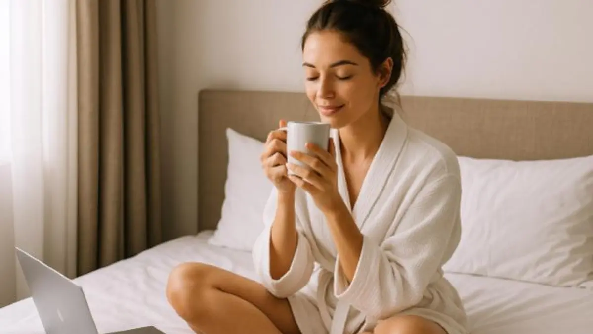 Ilustrasi morning routine ala influencer