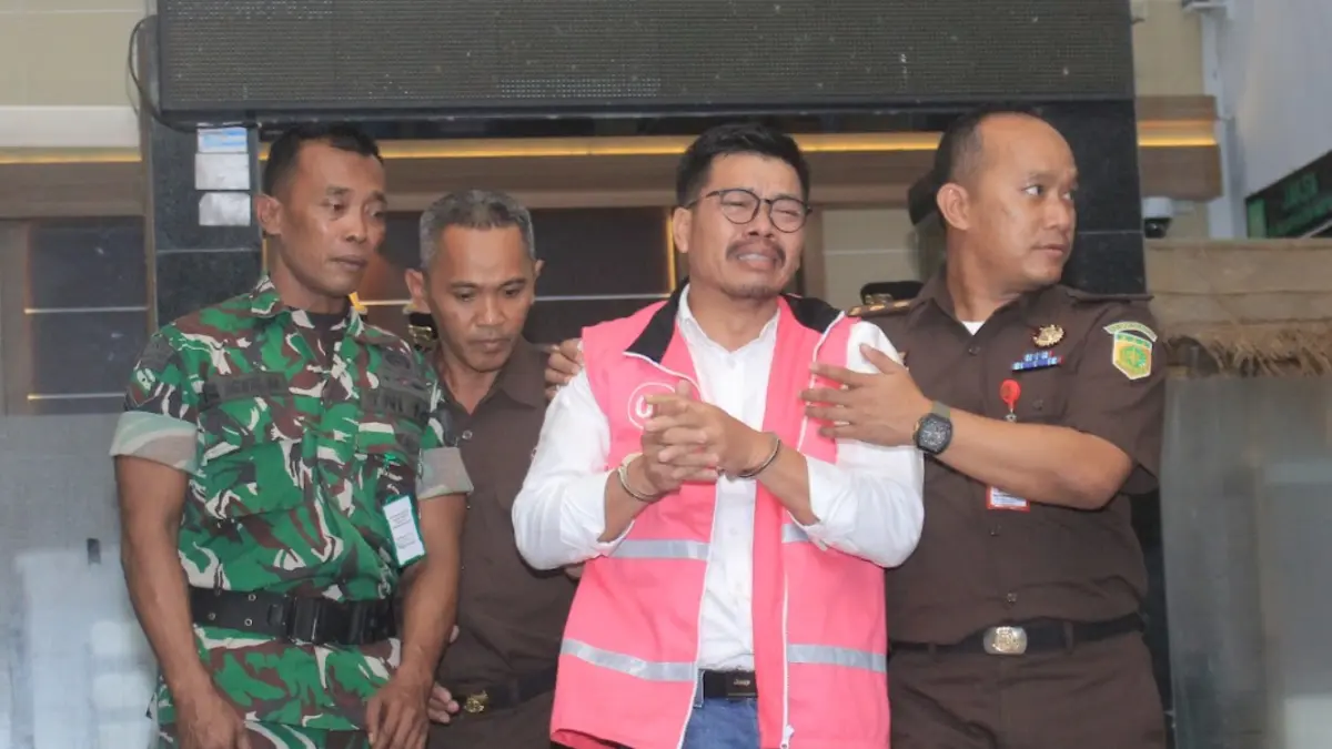 Ketua DPRD Magetan Suratno ditetapkan tersangka korupsi dana hibah pokir 2020-2024. (AJI PUTRA/RADAR MAGETAN)