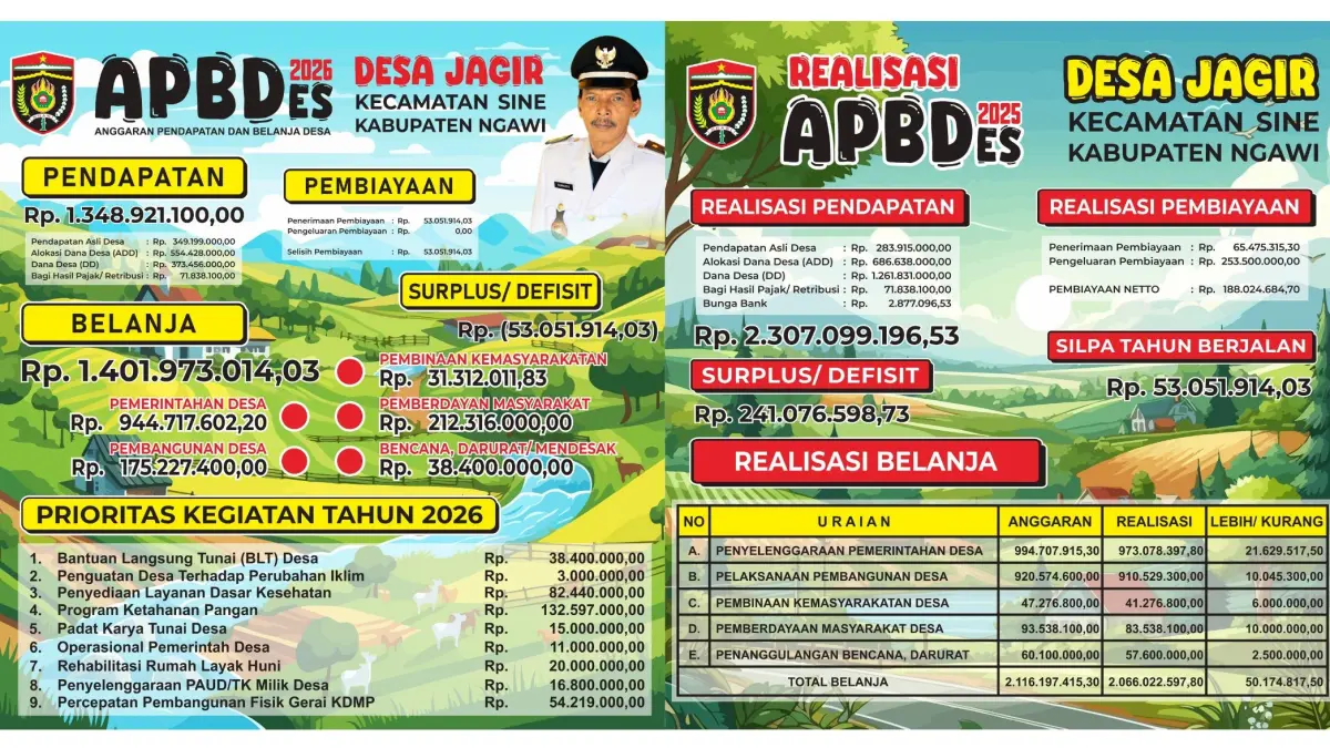 APBDes 2026 Jagir, Kecamatan Sine, Kabupaten Ngawi.