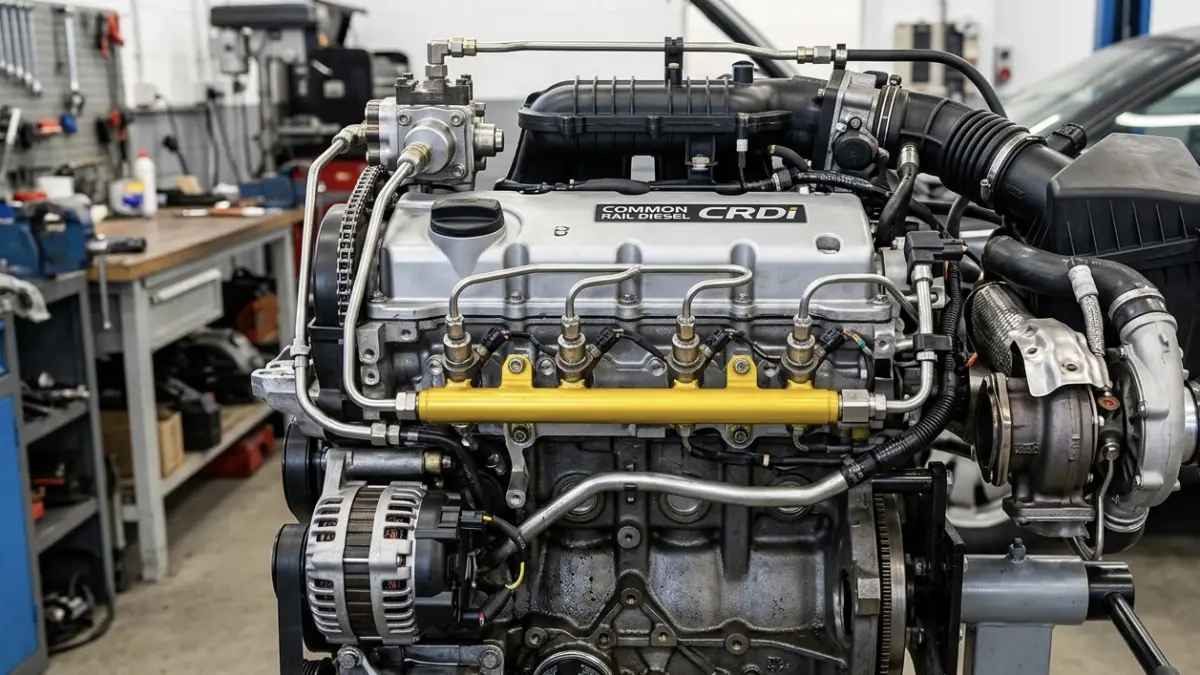 Ilustrasi mesin diesel ( CRDi)