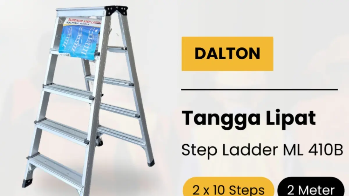 Tangga lipat aluminium Dalton. (Shopee)