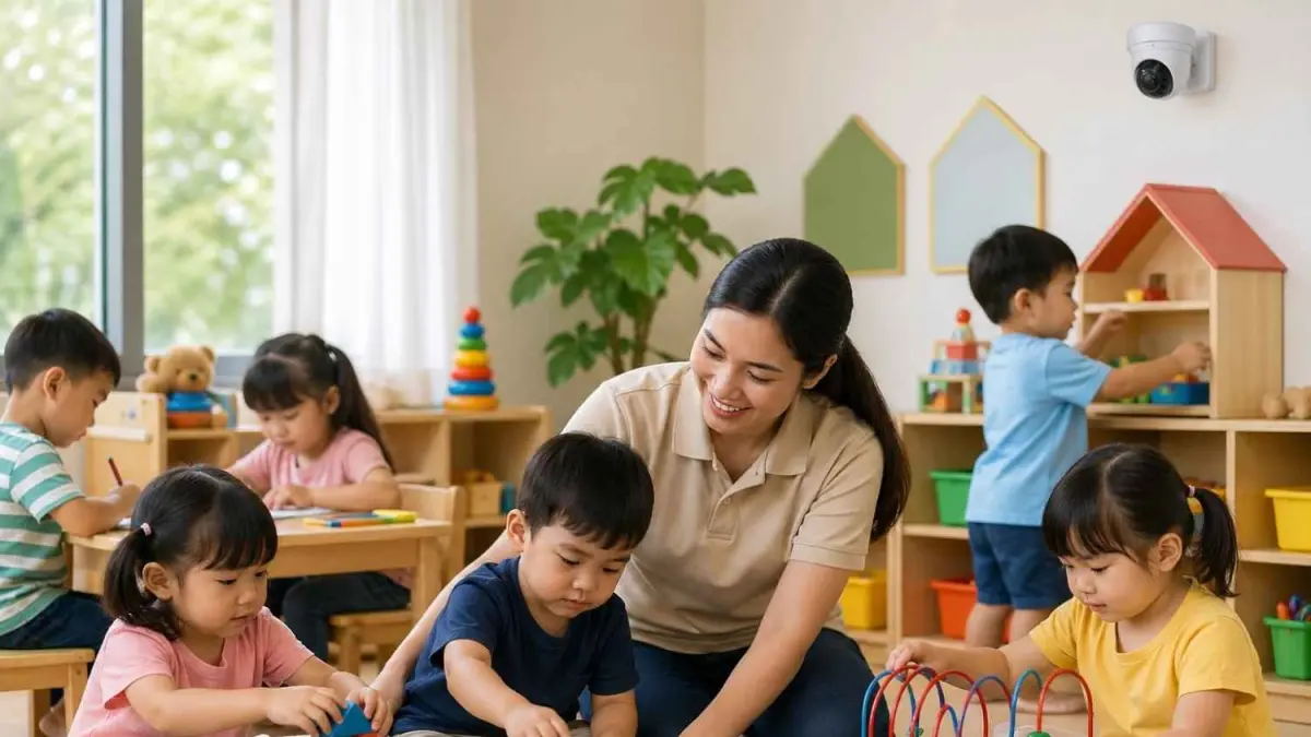 Ilustrasi daycare atau tempat penitipan anak.