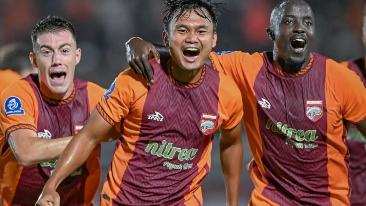 PENANTANG JUARA: Borneo FC benar-benar menjadi penantang juara BRI Super League musim ini usai berhasil menyamai poin Persib Bandung. (IG @liga1match)