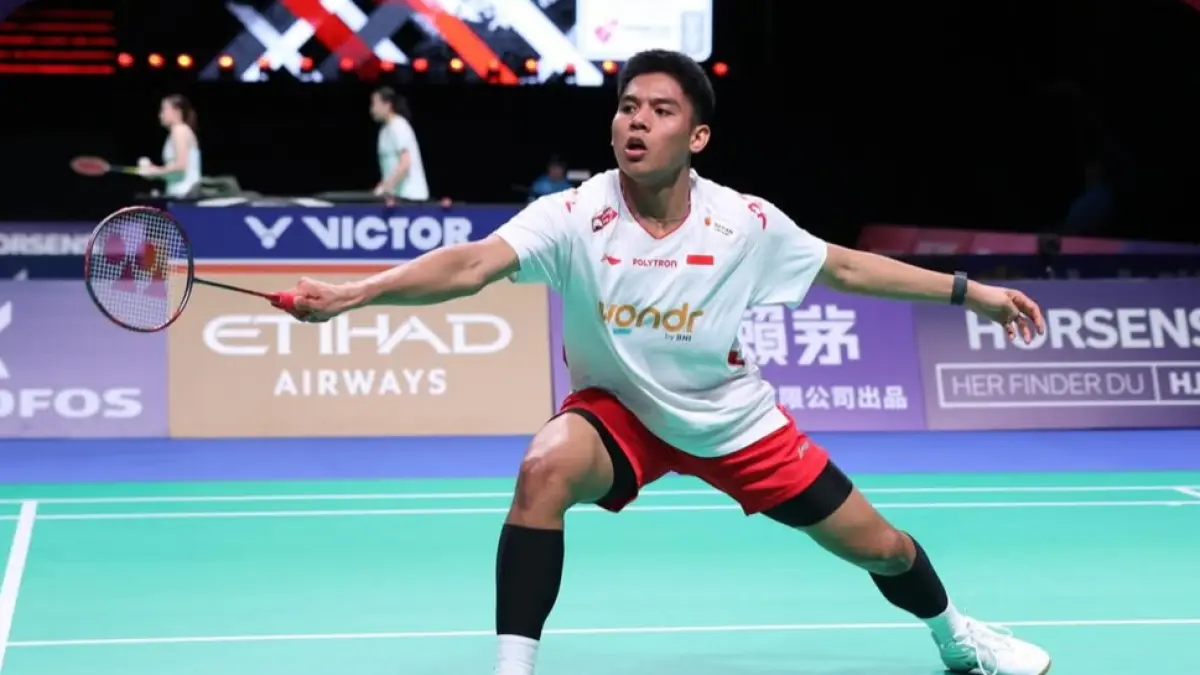 Ubed jadi penentu kemenangan Indonesia. (PBSI)