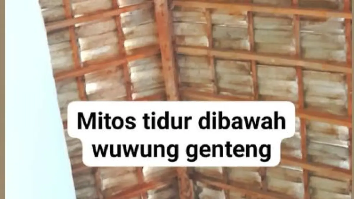 Ilustrasi tidur di bawah blandar. 
