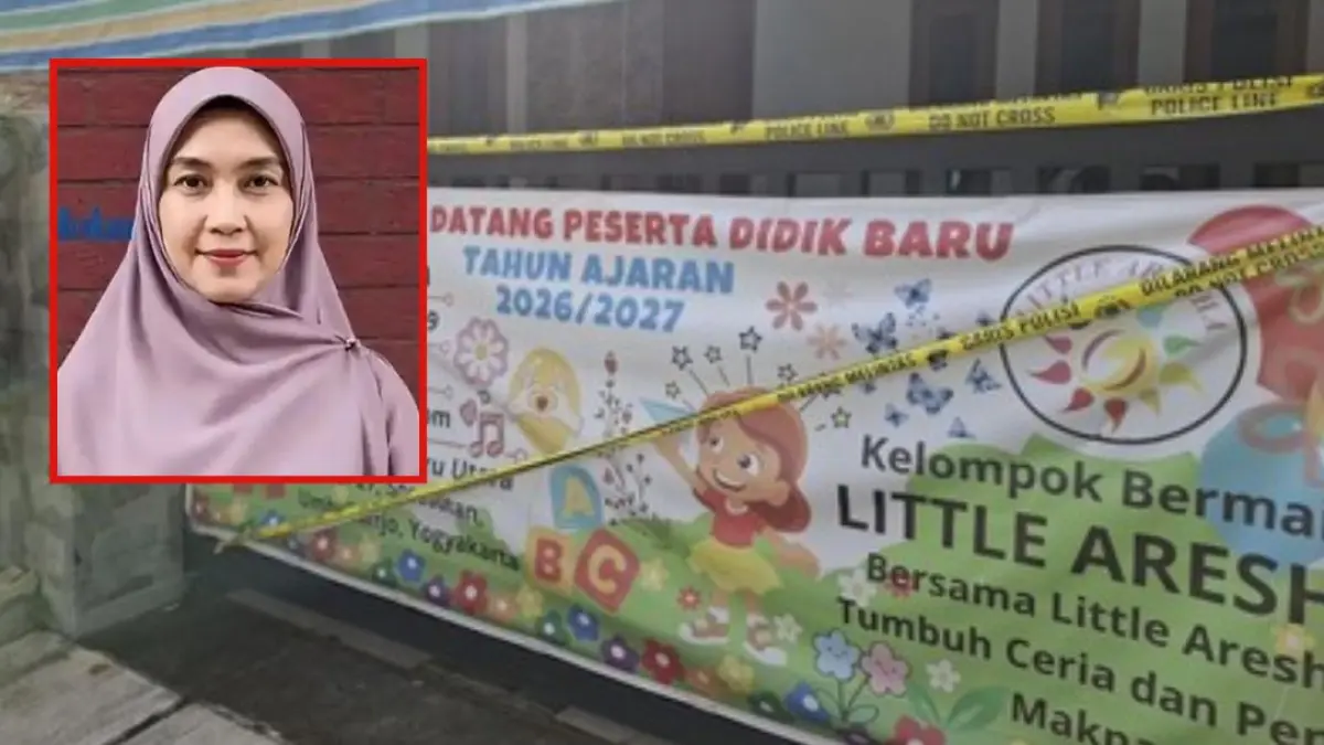 Kepala Sekolah Daycare Little Aresha Anita Palupy Indahsari ditetapkan tersangka bersama belasan orang lain atas dugaan kekerasan terhadap anak.