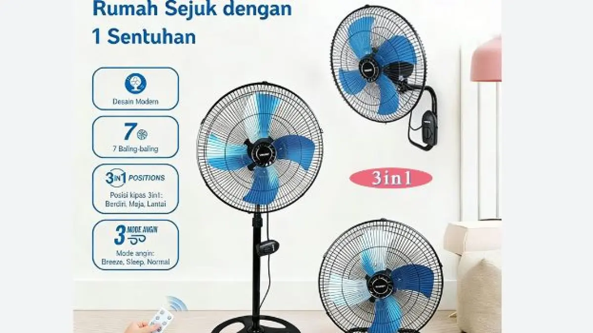 Kipas Angin Meja & Dinding Terbaru 2026