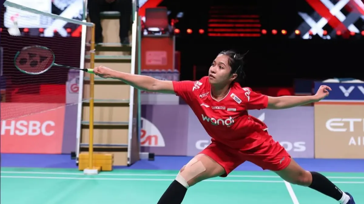 Ester Wardoyo jadi penentu kemenangan Indonesia. (PBSI)