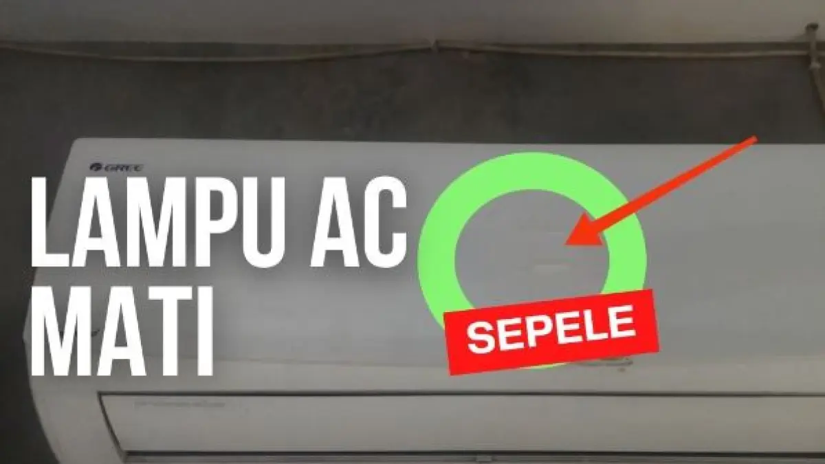 Ilustrasi lampu indikator AC mati. 