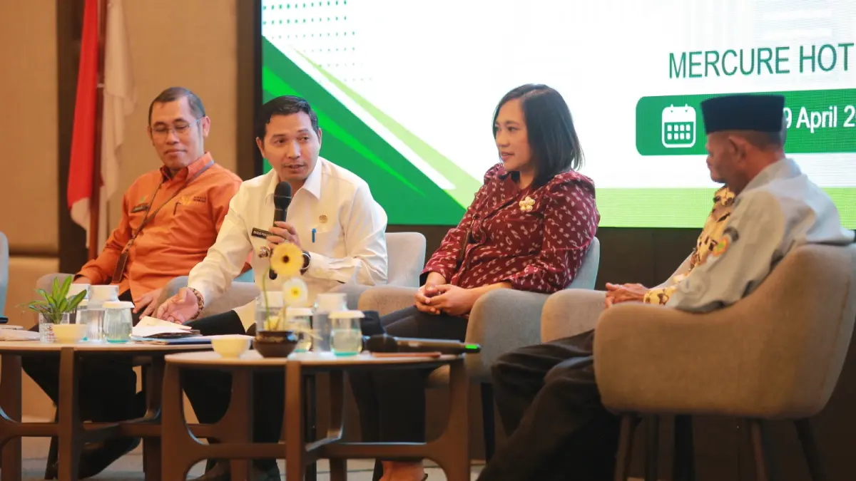 Plt Wali Kota Madiun mengikuti High Level Meeting TPID bersama BI Kediri membahas potensi inflasi pangan. BAGAS BIMANTARA/RADAR MADIUJ