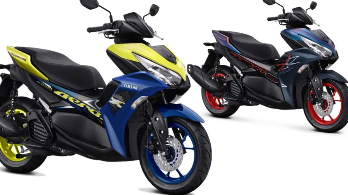 Yamaha Aerox memiliki desain yang agresif dan sporty dibanding Nmax.