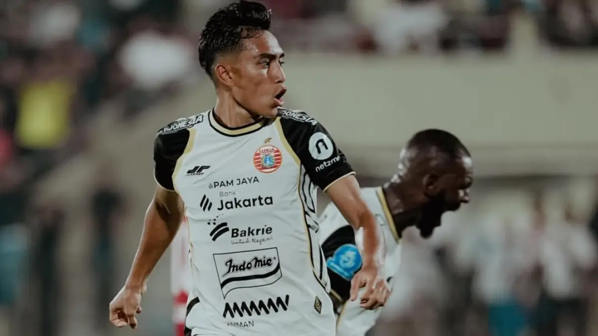 GOL PEMBUKA: Pemain Persija Rayhan Hannan mencetak gol pembuka bagi timnya saat menghadapi Persijap Jepara. (IG @persija)