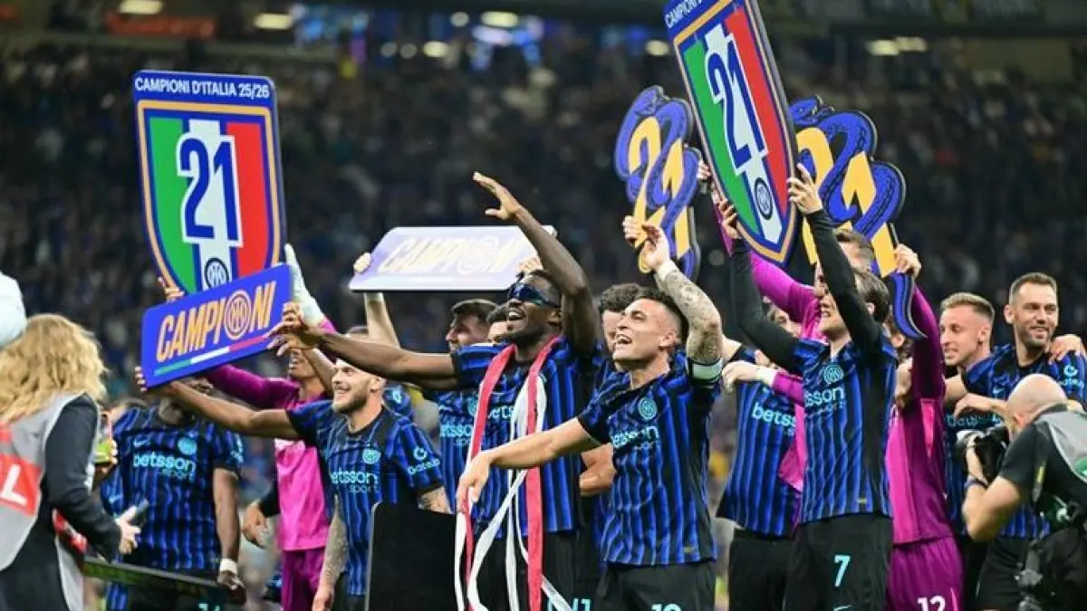 Para pemain Inter Milan merayakan Scudetto Serie A 2025/2026. (INSTAGRAM)