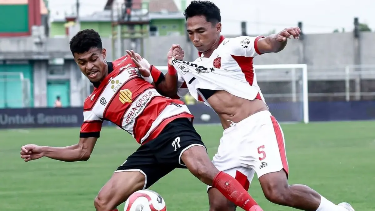 POIN PENUH: Skuad Madura United berhasil meraih poin penuh saat menjamu Bali United, Selasa (5/5) sore. (IG @maduraunited.fc)