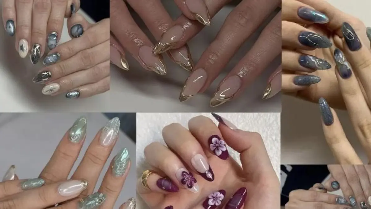 Ilustrasi motif nail art.