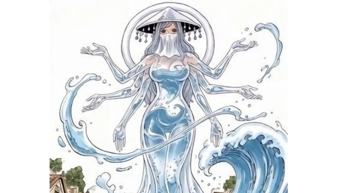 Ilustrasi sosok Zaza sang Dewa Hujan di baca komik One Piece 1182. (X @RitsuPiece)