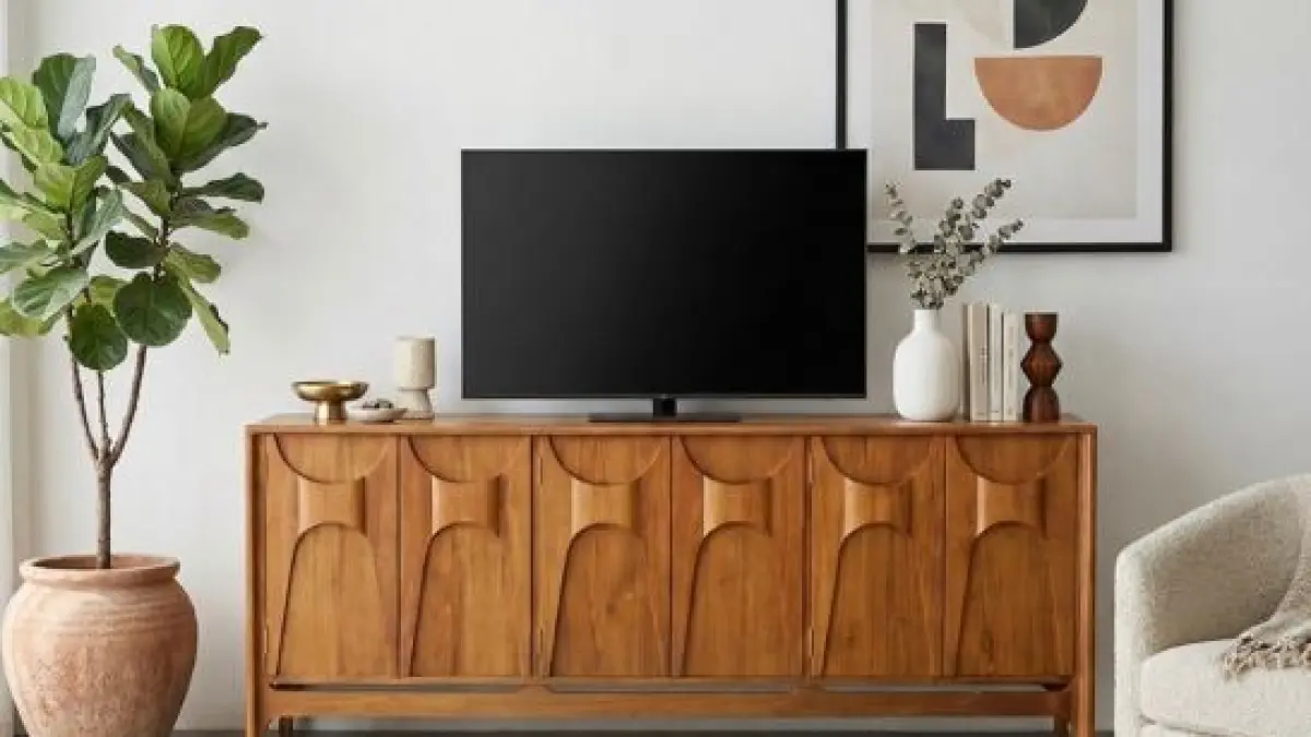 Ilustrasi rekomendasi buffet TV kayu. 