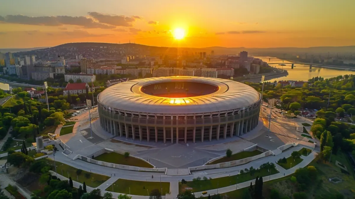Stadion Puskas Arena di Budapest akan menjadi venue final Liga Champions 2026 Arsenal vs PSG. 