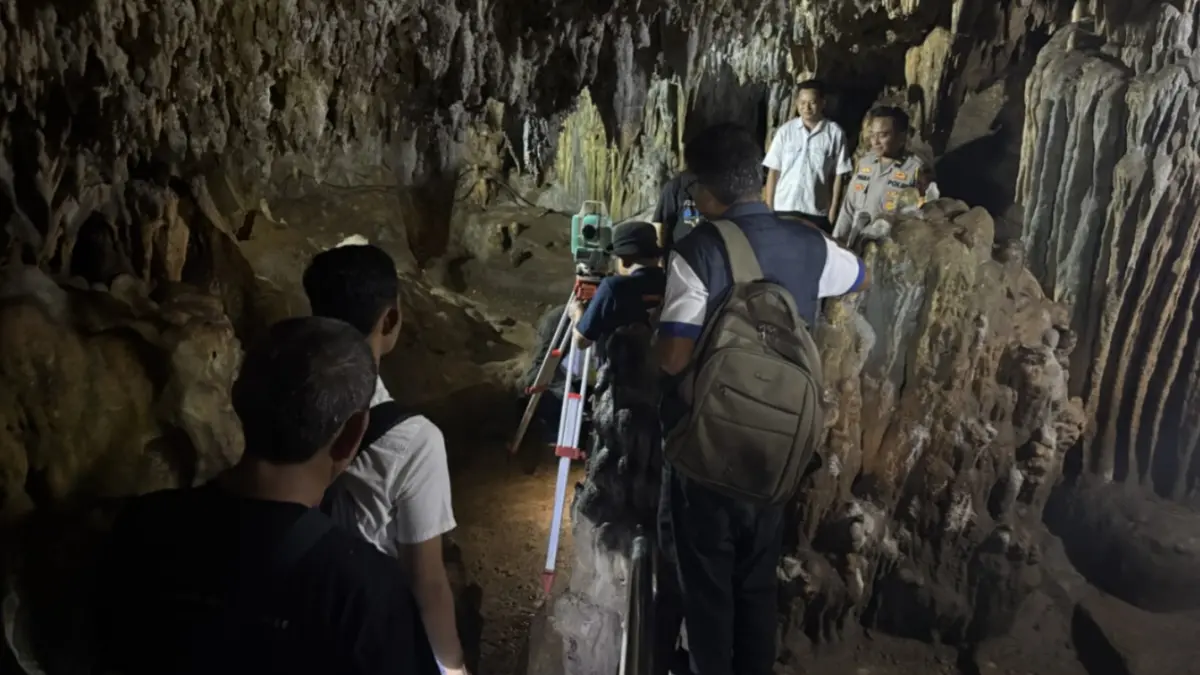 BPN Pacitan belum membuka hasil pengukuran ulang lahan Goa Gong meski proses kalibrasi data sudah selesai. NUR CAHYONO/JAWA POS RADAR PACITAN