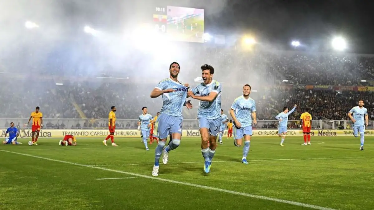 Dusan Vlahovic cetak gol cepat ke gawang Lecce. (juventus.com)
