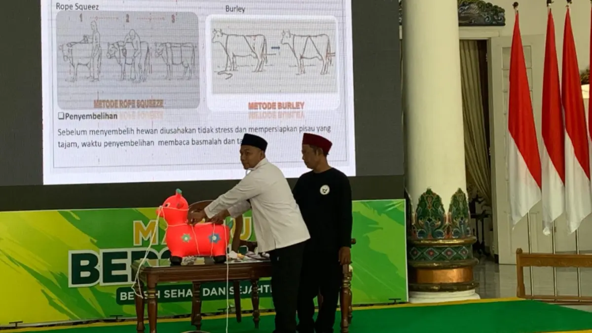 Pelatihan penyembelihan hewan kurban di Kabupaten Madiun diikuti 