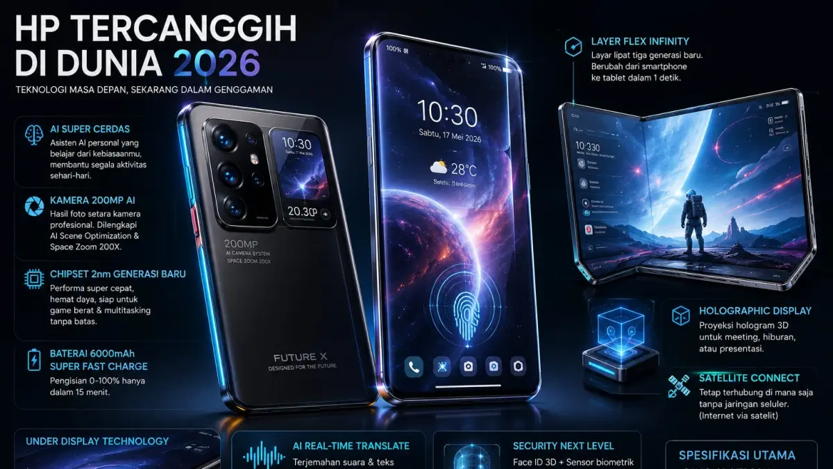 Ilustrasi HP tercanggih 2026. 