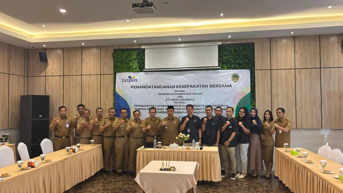 Pemkab Madiun menjalun kerja sama dengan PT Taspen Madiun.